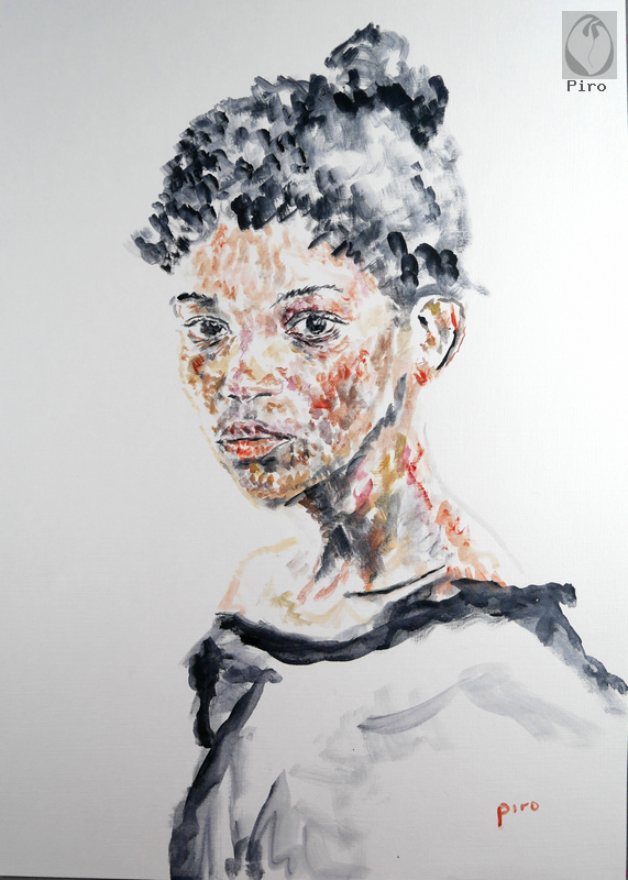 oil on paper - olio su carta di Piro
